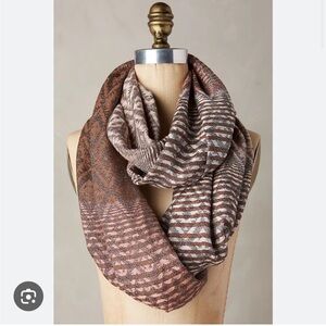 Anthropologie Luster Stripe Infinity Scarf One Size